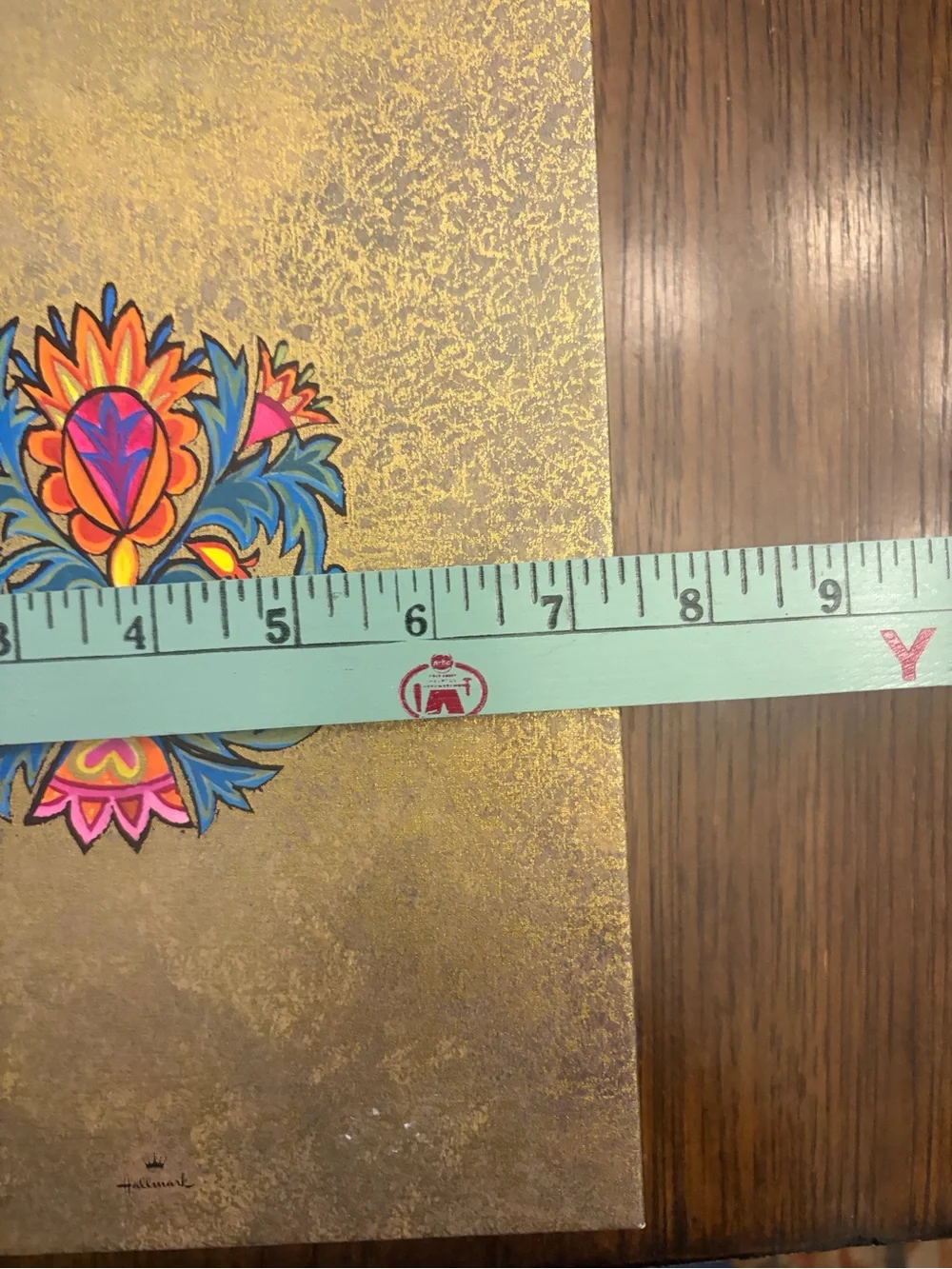Hallmark vintage Keepsakes Floral Folk Art Keepsake Box - Vibrant Pink & Orange